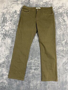 Fidelity Jimmy Straight Leg Olive Green Denim Jeans Mens Size 34